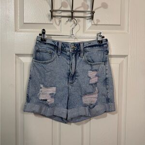 Denim Distressed Women Shorts